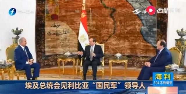 埃及支持哈夫塔尔的行动,哈梅内伊会见埃及前总统图1